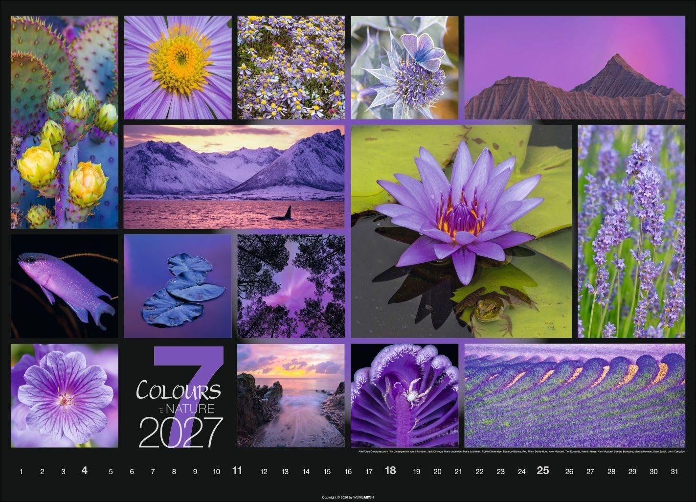 Colours of Nature Kalender 2027: Großer Foto-Wandkalender im Querformat 68 x 49 cm. Natur-Kalender 2027 mit harmonischen Bild- und Farbkompositionen für jeden Monat.