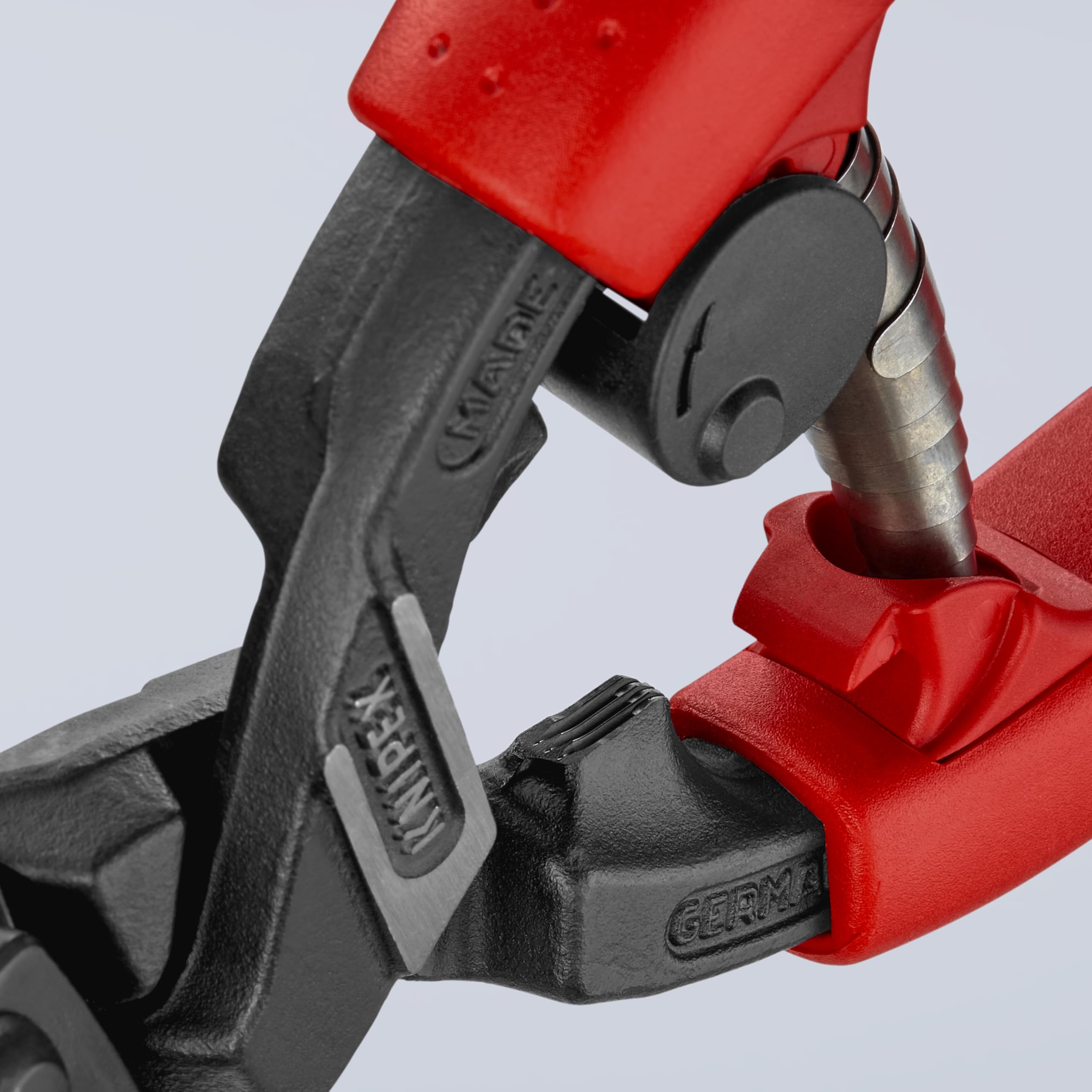 Knipex 7122200 Komfort Griff abgewinkelt Hohe Hebelwirkung Bolzenschneider Schnitt, 71 22 200