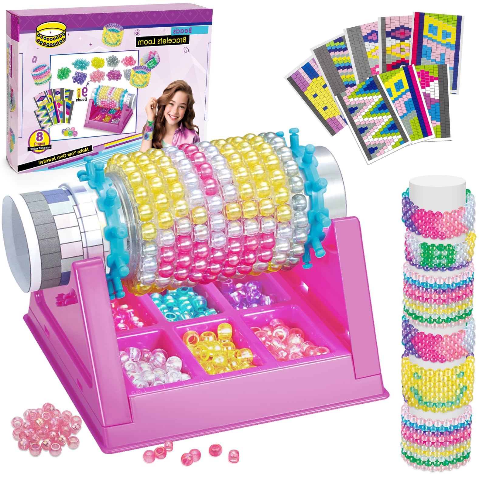 Yoloflix Friendship Bracelet Making Kit for Girls 6-12 - DIY Arts and Crafts Toy & Gift for Young Creators - Birthday Christmas Gifts Ideas for Kids