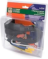 Vista 7 de Adaptador eléctrico de salida dual, plano de 4 vías CURT 57674, con probador