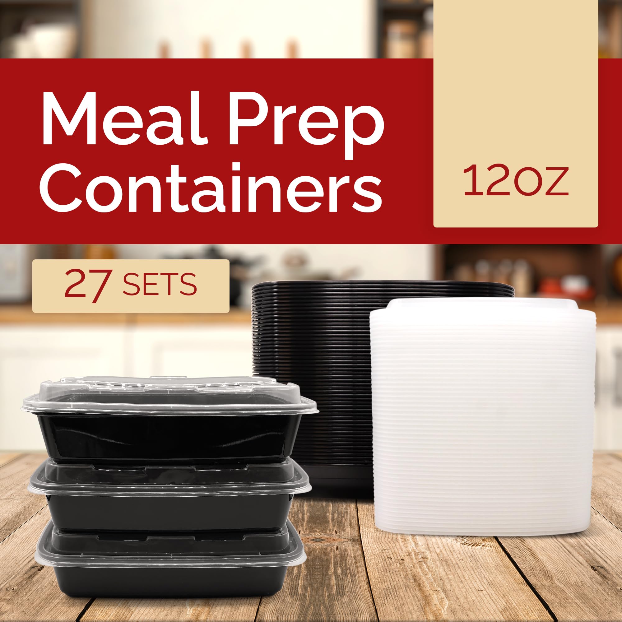 Snapklik.com : Reli Meal Prep Containers 12 Oz (27 Pack) 1 Compartment ...