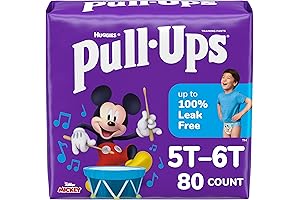 Pull-Ups Boys' Potty Training Pants, Sizes 5T-6T (46+ lbs), 80 Count (2 Packs of 40)