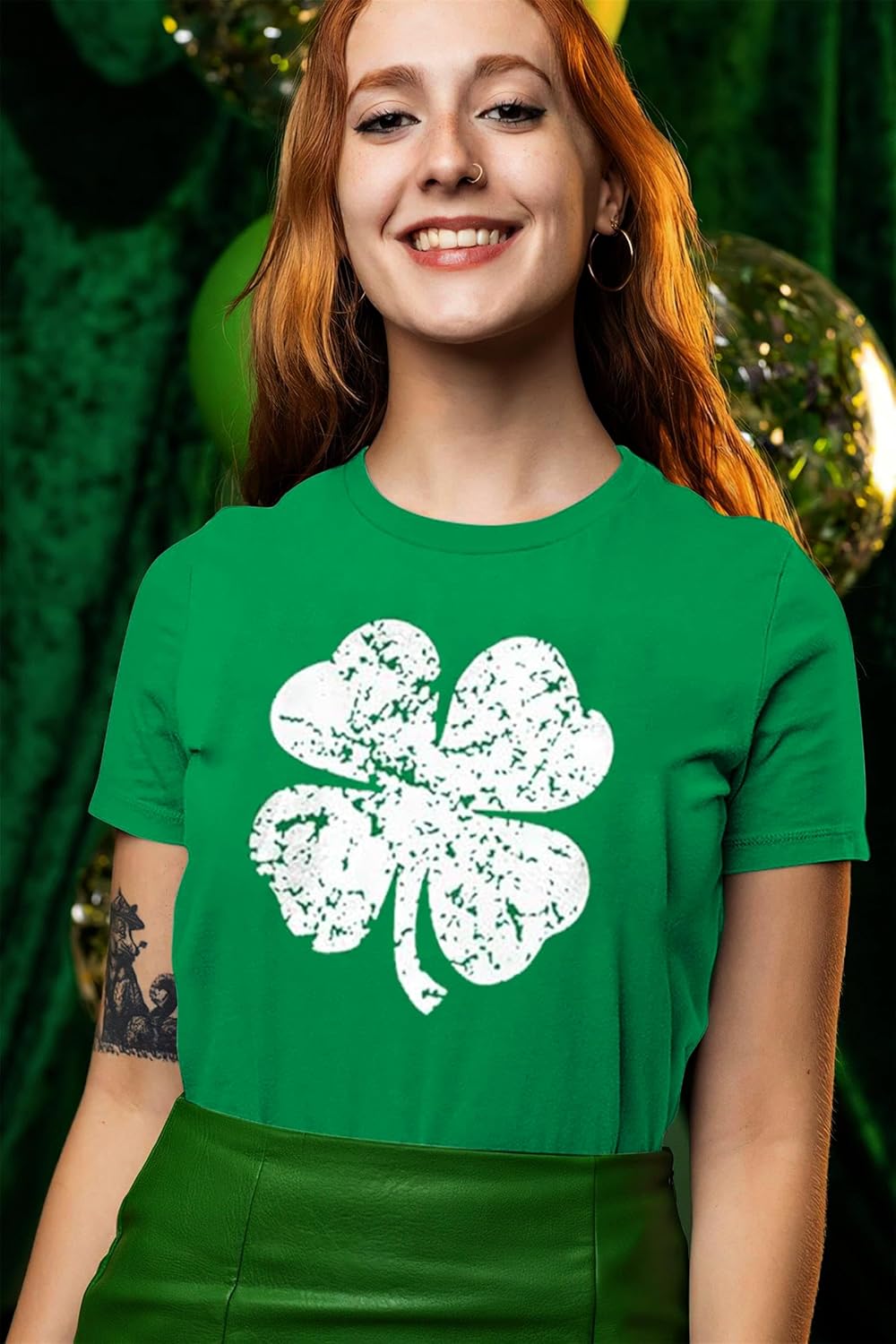 St Patricks Day Shirt Women Green Shamrock Lucky Tshirt Casual Clover Graphic T Shirt Irish Tee Tops - Image 5