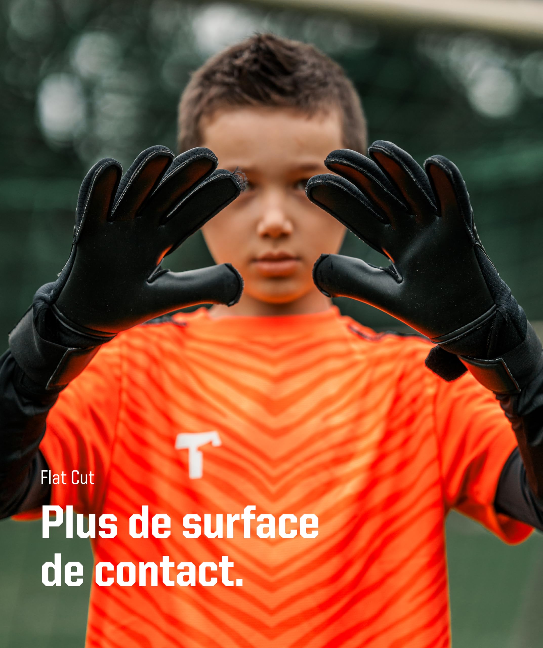 T1TAN Rebel Junior Gants de Gardien de Foot Enfant - Gants de Football pour Gardiens de But - sans Protection des Doigts