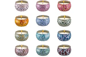 Soy Candles Essential Oils - Set of 12 Scented Candle Gift Set