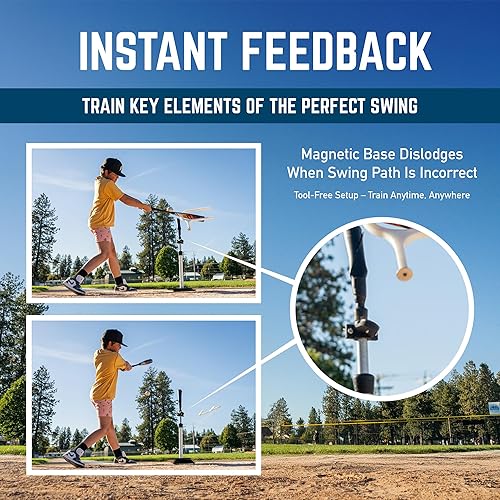 Miniatura 3 de entrenador de swing de béisbol para niños y adultos  Fabricado en EE. UU. con garantía de 1 año  Mejora tu equipo de entrenamiento de béisbol con el