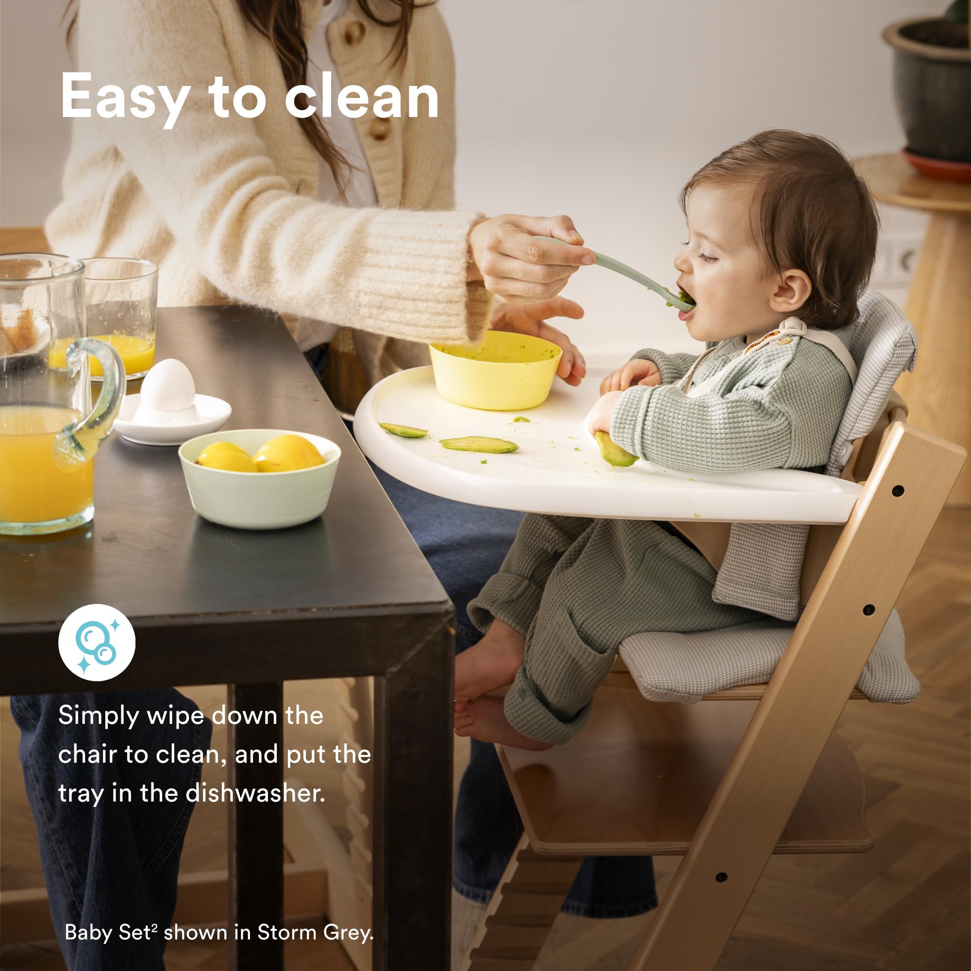 Stokke Vassoio, Vanilla White - Compatibile con Tripp Trapp Baby Set - Comodo da usare e pulire - In plastica senza BPA - Adatto per bambini dai 6 ai 36 mesi