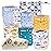 Nora\'s Nursery Cloth Diapers 7 Pack with 7 Inserts & 1 Wet Bag - Waterproof Cover, Washable, Reusable & One Size Adjustable Pocket Diapers for Newborns and Toddlers - Reel Me in