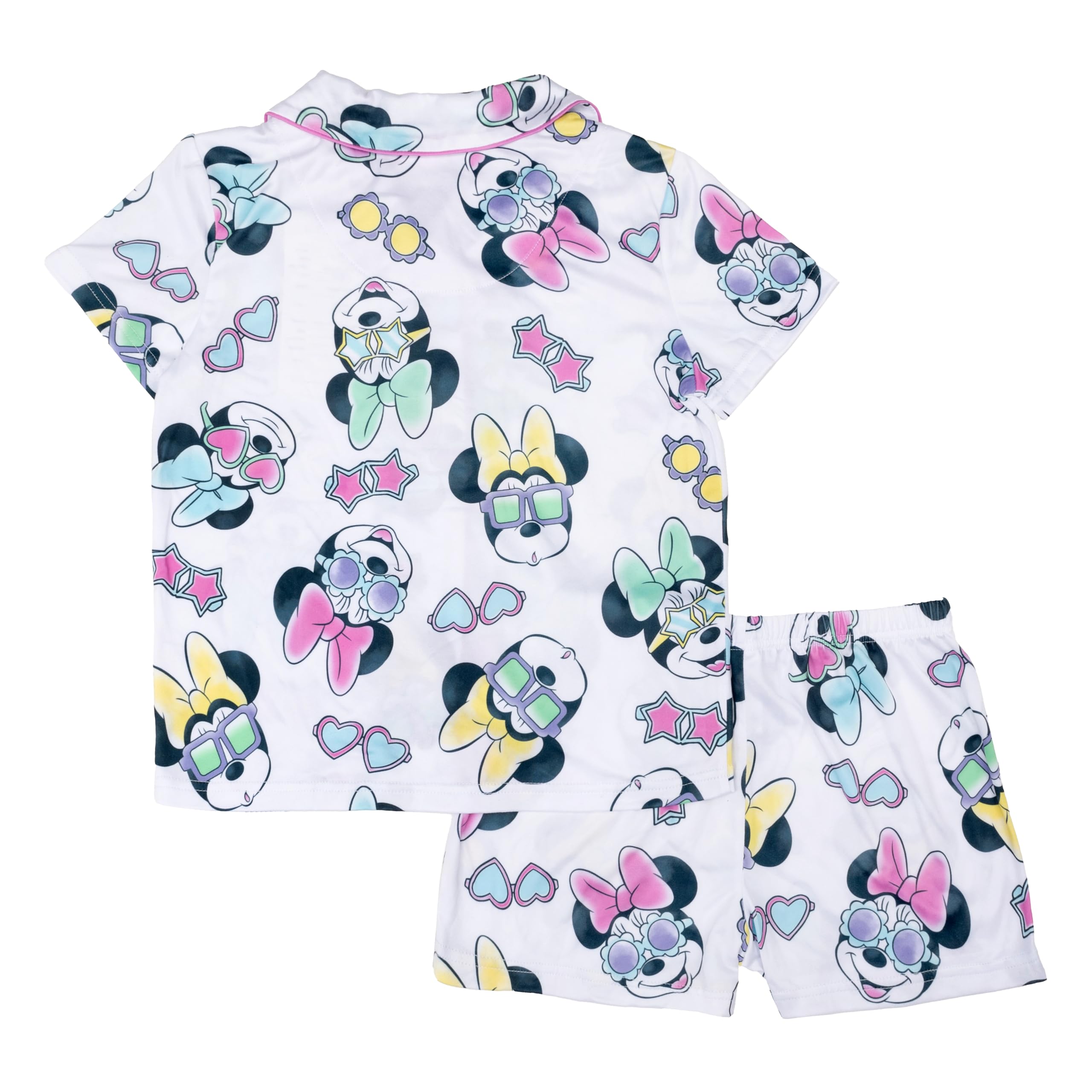 Disney Mädchen-Schlafanzug-Set, lockere Passform, Knopfleiste, weich und niedlich, für Kinder