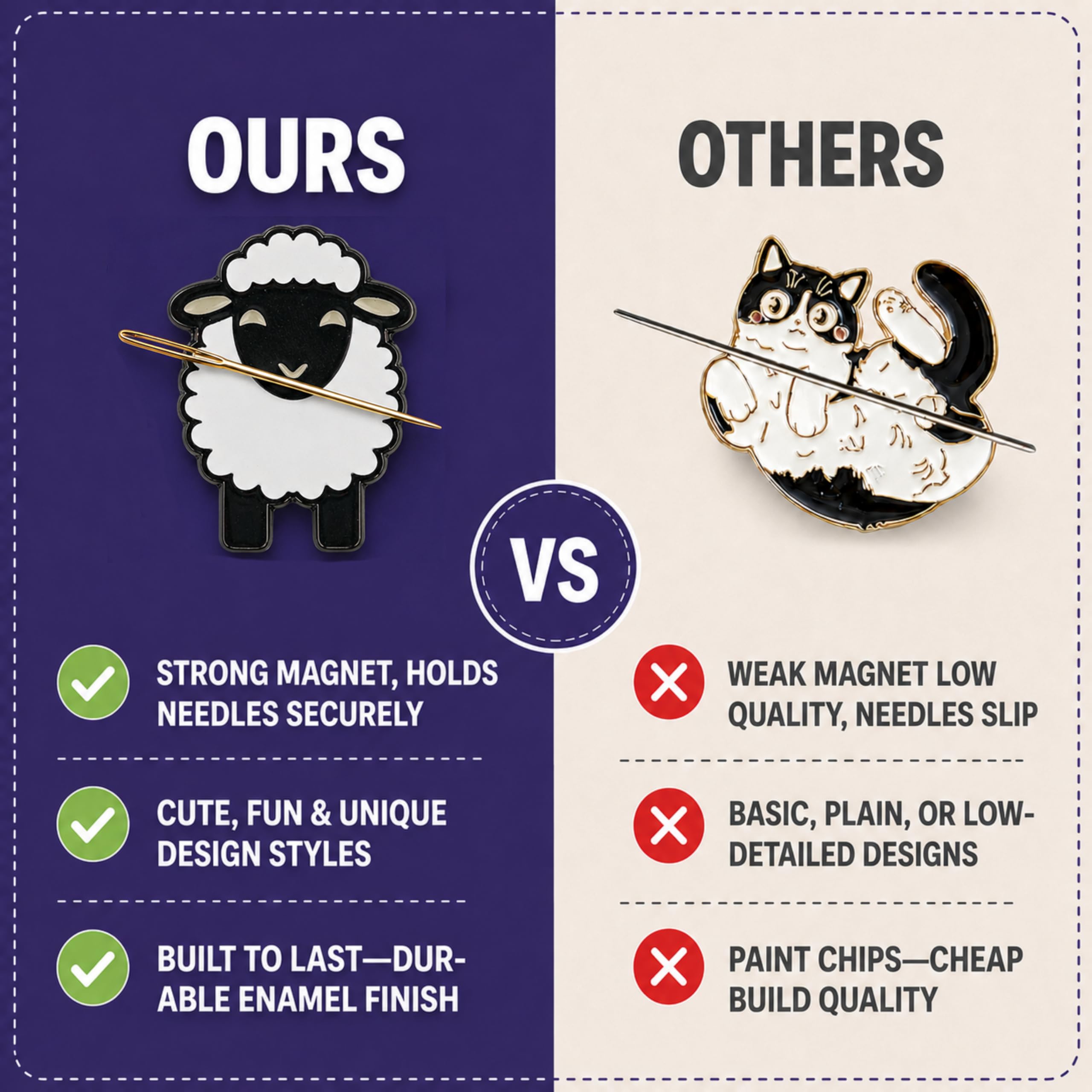 Magnetic Needle Minder - Sheep Design -4