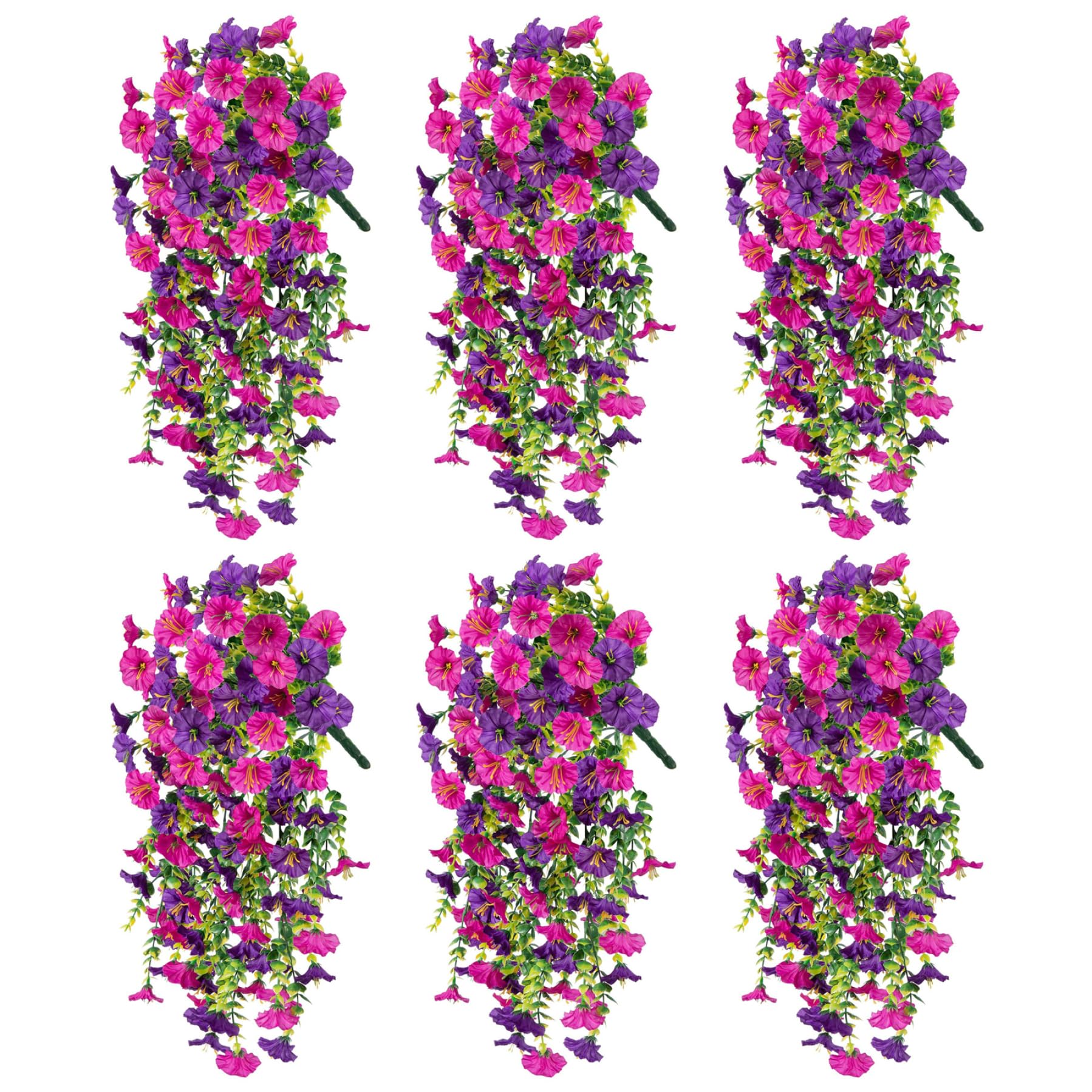 Fleurs artificielles de liseron avec longueur ajustable pour jardinière