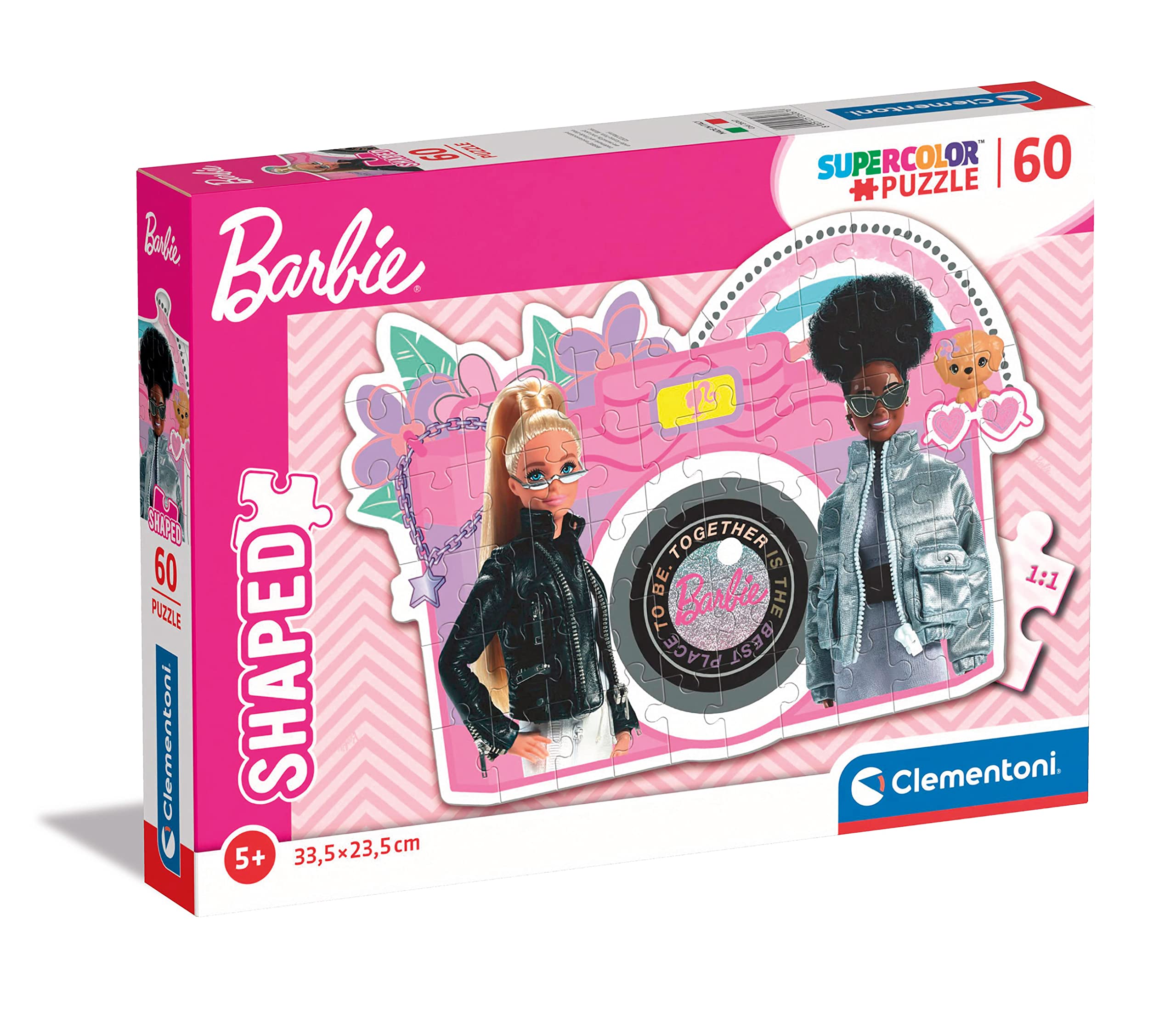 Clementoni 26067 Barbie Supercolor Shaped Barbie-104 Pieces-Jigsaw Puzzle for Kids Age 5-Made in Italy โ image 1