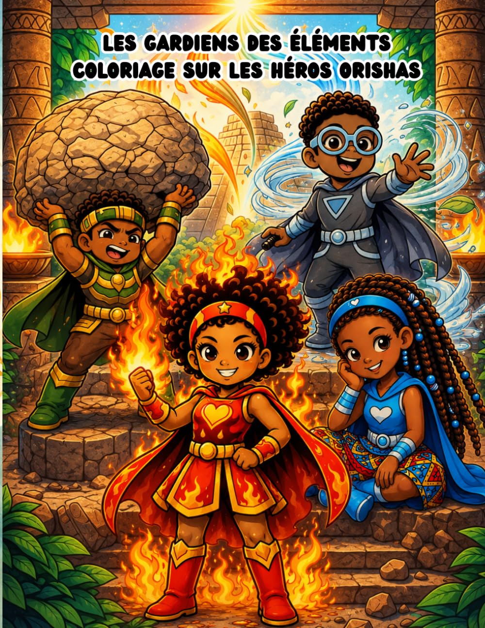 LES GARDIENS DES ÉLÉMENTS: Coloriage sur les héros Orishas