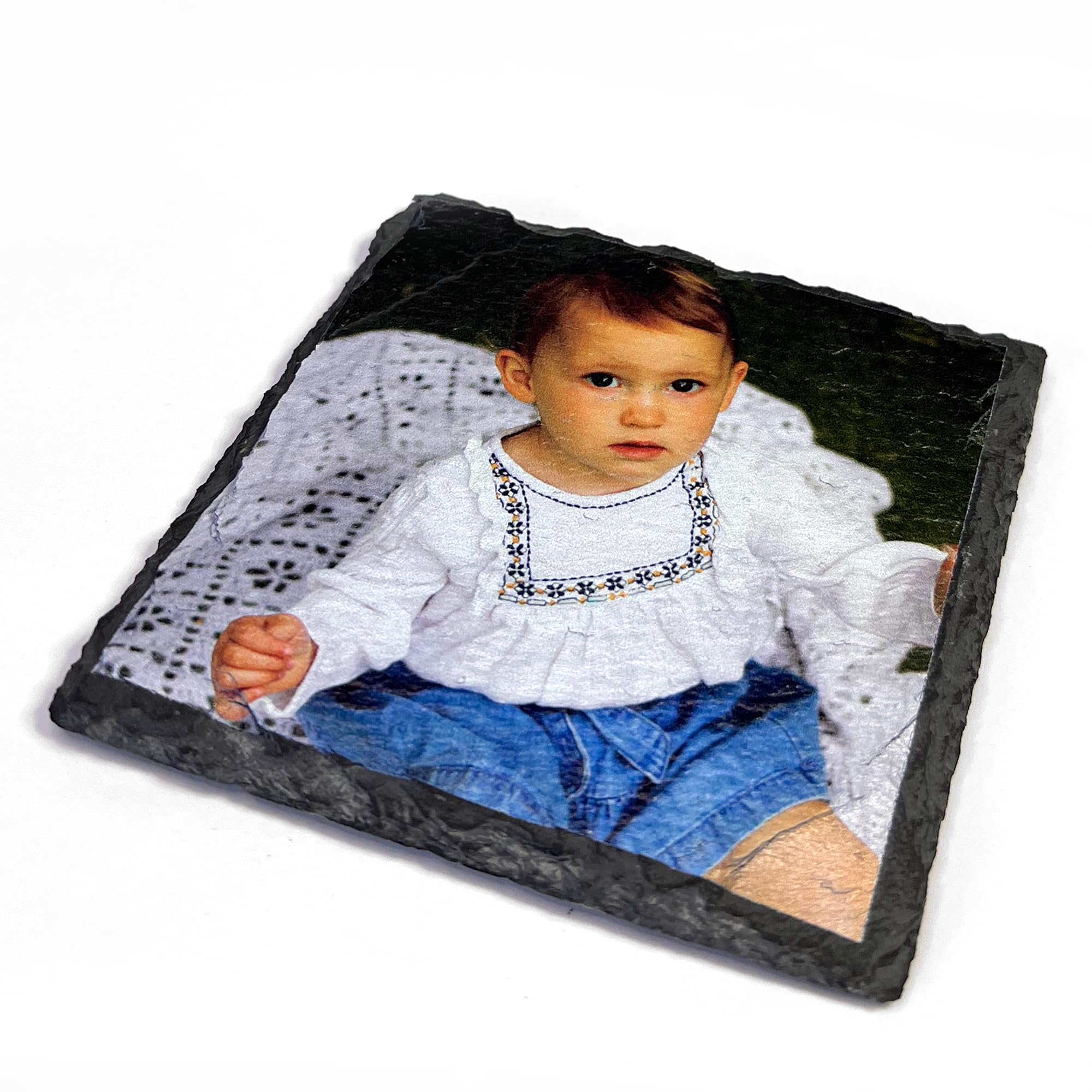 Primary Teaching Services Ltd Slate 1 Personalised Customised Image Choice Occasion Photo Tile Drinks Coaster Standing Keepsake Gift Present 100Mm Diameter Primary Teaching Services (Square - Without Stand)