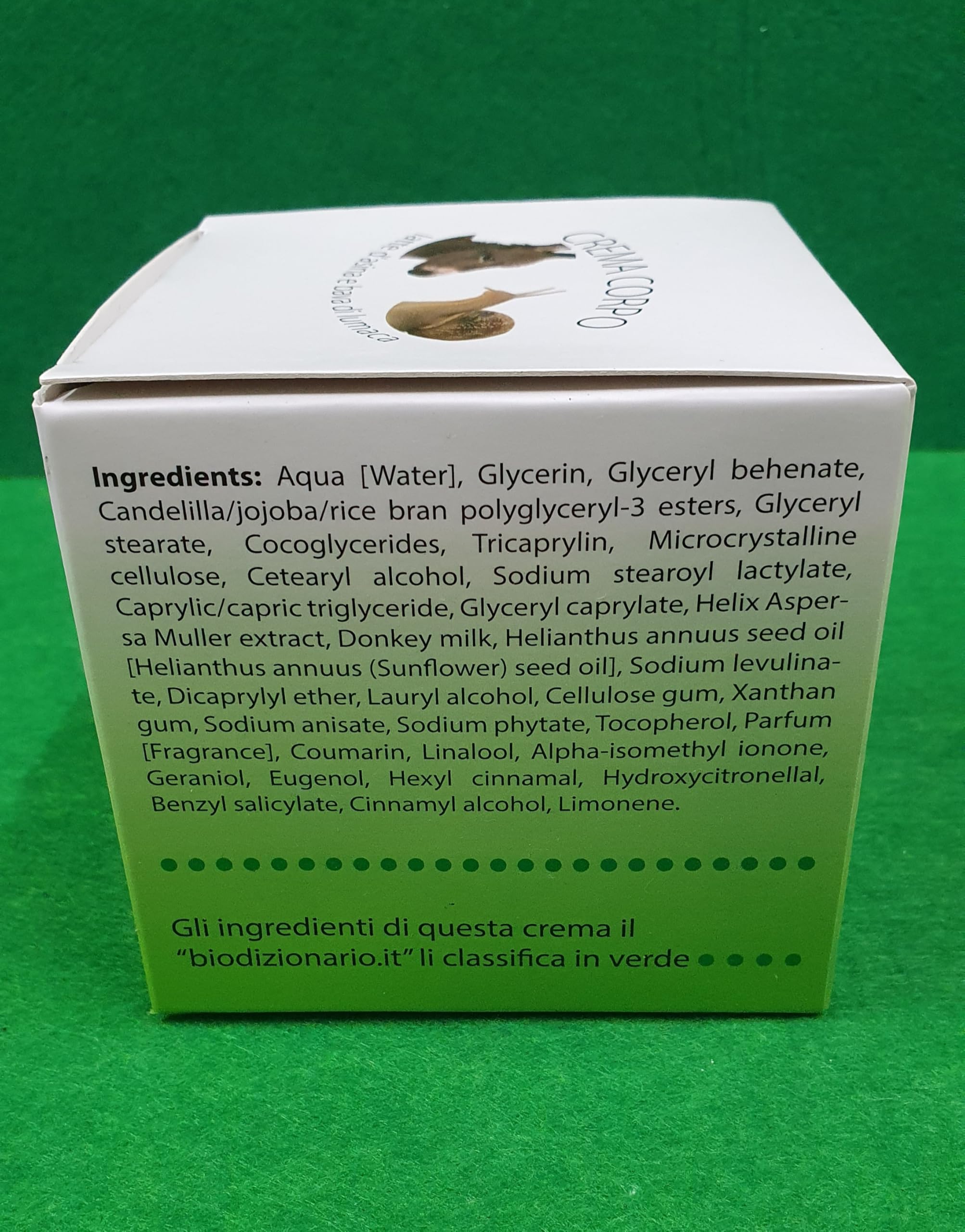 Crema Corpo con Latte d'Asina e Bava di Lumaca, alta qualità. 200 ml