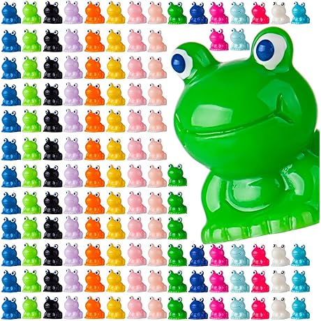 180Pcs Mini Resin Frogs Garden Decor