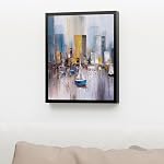 Canvas Cadre 8x10 Cadre pour la peinture en toile Cadre flottant pour 1" Toile profonde, cadre flottant pour toile Artiste Panneau peinture à l'huile Art décoratif mural, verticale ou horizontale Décor mural photo, noir