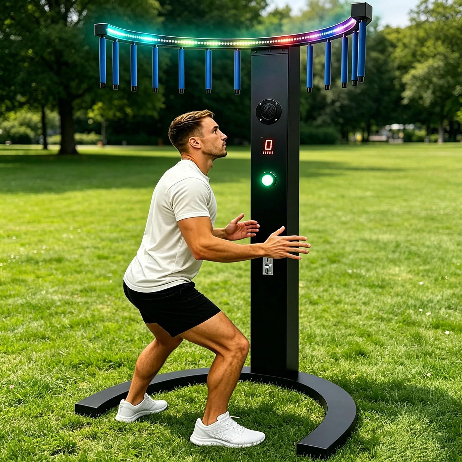 Oiyeknrd Pro-Level Reflex Training Arcade Game: Interactive Catch Stick Challenge Machine for Hand Eye Coordination, Perfect for Parties, Carnivals, Bars & Family Events