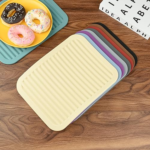 Miniatura 8 de Salvamanteles para platos calientes, salvamanteles de silicona versátil para cocina, tapete de platos y soporte para ollas para mostrador, tapete