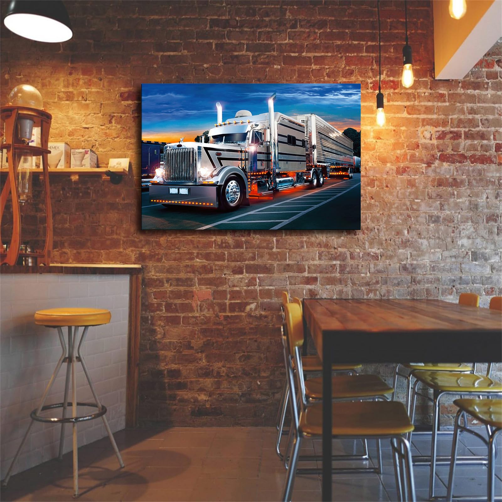 Amazon.com: Semi Trailer Long Haul Trucking Truck Canvas Poster