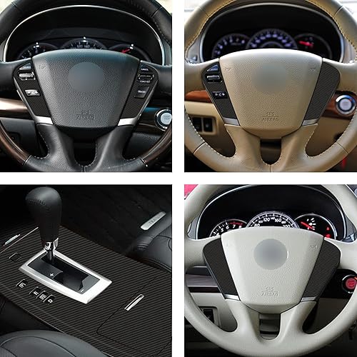 Miniatura 7 de TOMALL Adhesivo para panel de palanca de cambios para consola central de automóvil, compatible con Nissan Altima 2008-2012, vinilo de fibra de