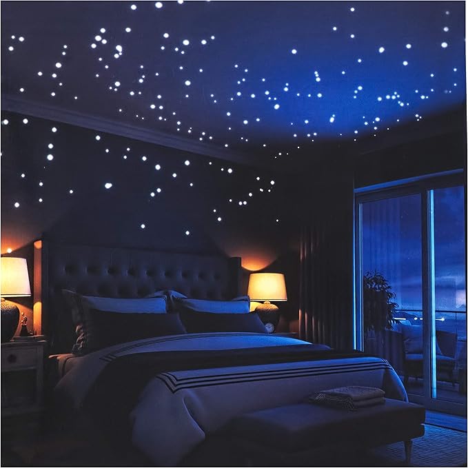 Glow in The Dark Stars Wall Stickers, Adhesive Dots Stars