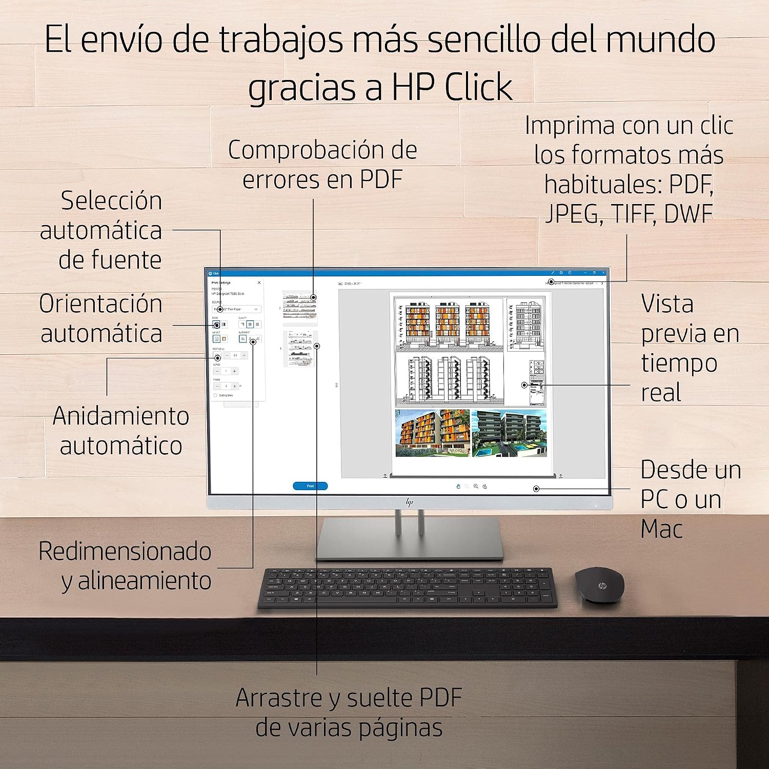 Impresora Plotter de Gran Formato HP DesignJet T630, de 36 pulgadas, hasta  A0, Impresión Móvil, Wi-Fi, Gigabit Ethernet, USB 2.0 de alta velocidad,  Garantía de 1 año (5HB11A) : Hp: Amazon.es: Informática