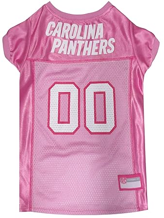 Pets First NFL Carolina Panthers Jersey, Medium, Pink