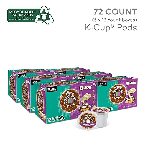 Vista 84 de The Original Donut Shop K Cup Duos - Vainilla de chocolate blanco, cápsulas Keurig K Cup de una sola porción, café saborizado, chocolate blanco +