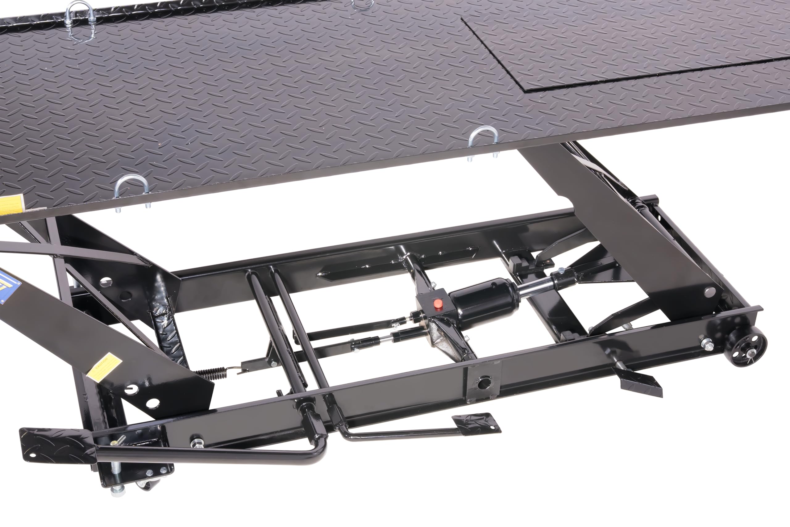 Plataforma elevadora para motocicleta, 450 kg, pedal, paralelo, plataforma de trabajo, paralelogramo, etapa de montaje