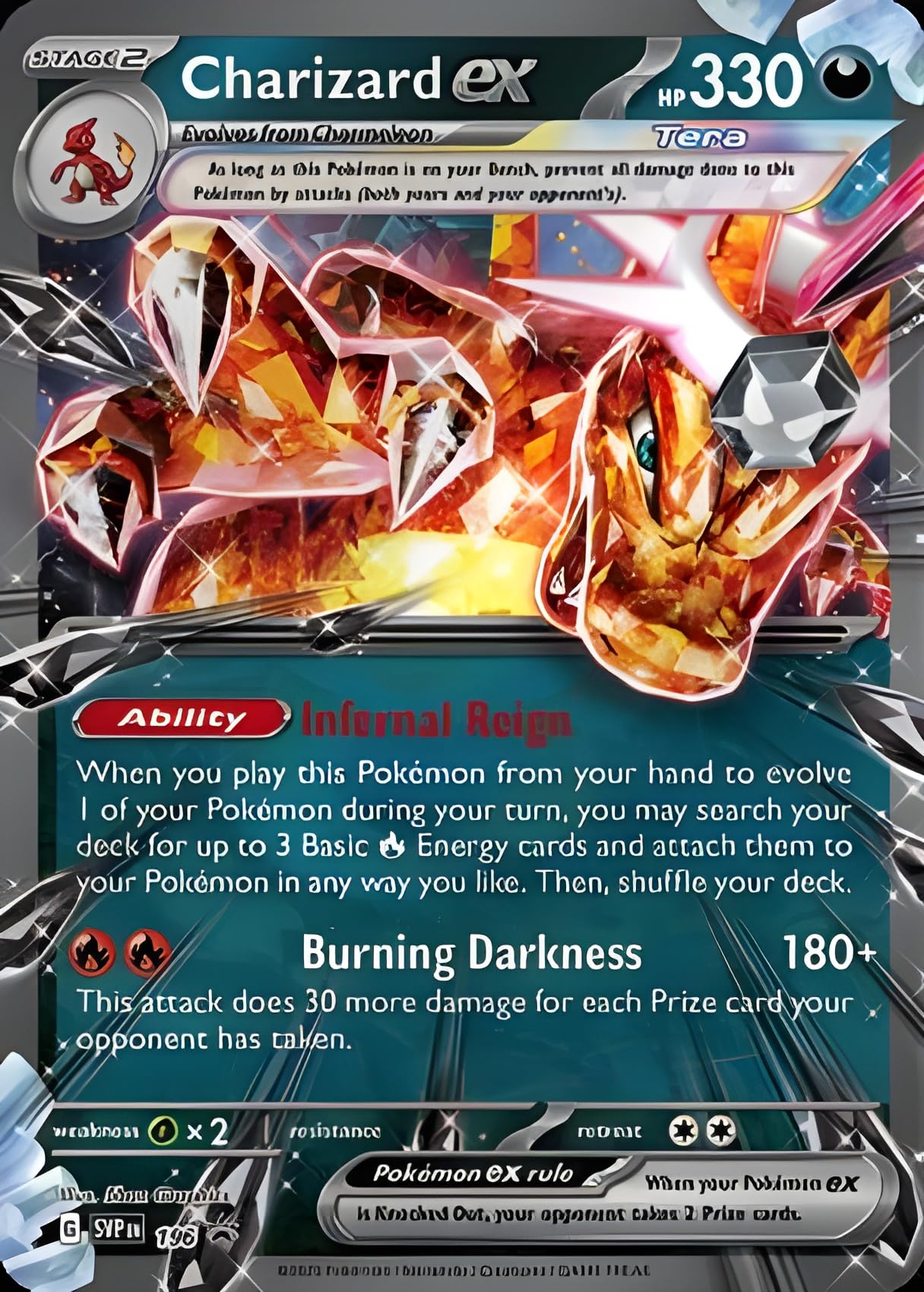 Charizard EX SVP196 JUMBO OVERSIZED Lenticular Promo Card | XXL