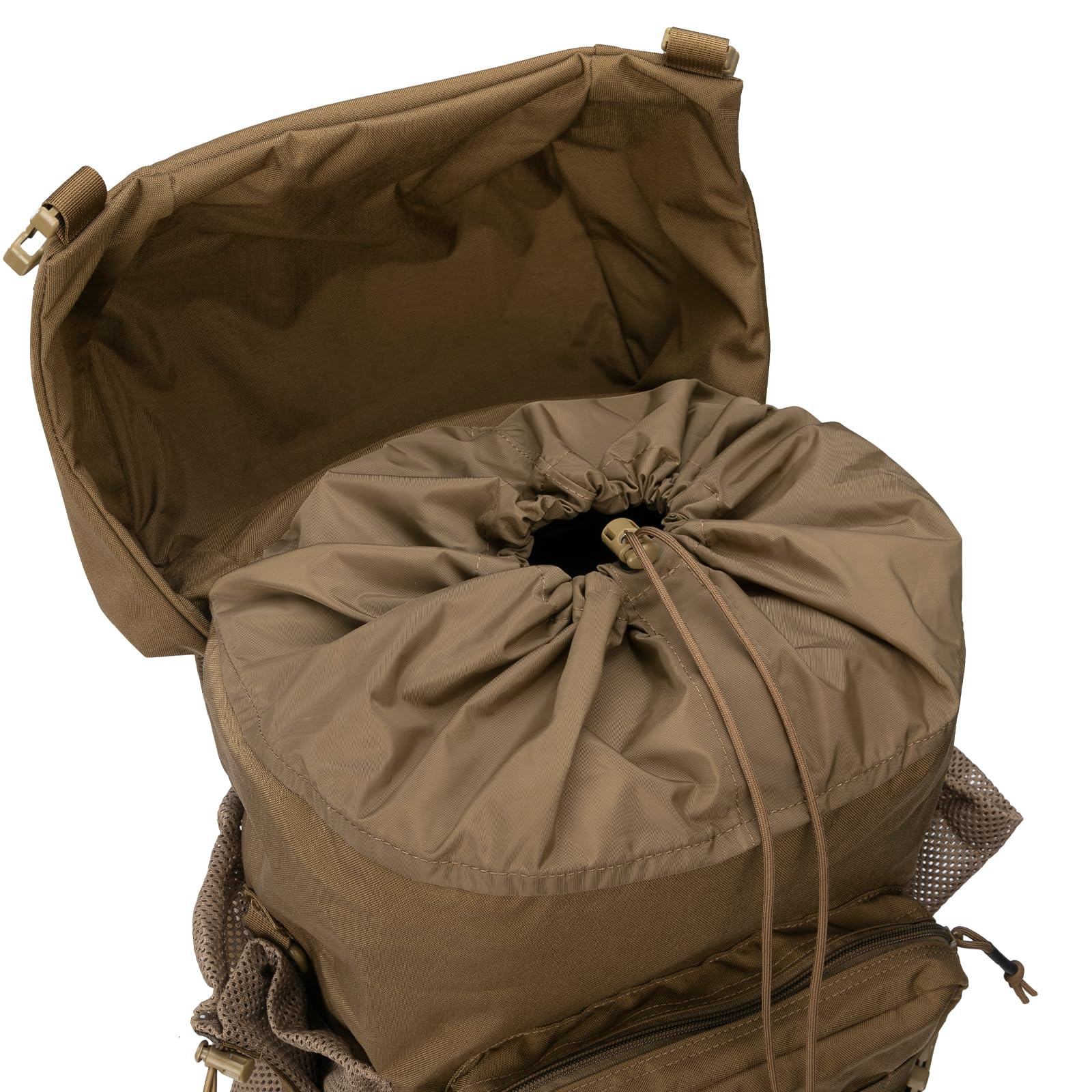 EXCELLENT ELITE SPANKER Plecak kempingowy, turystyczny, taktyczny plecak MOLLE, 40 l, duży plecak wojskowy na kemping, wędrówki i wycieczki z plecakiem (brązowy kojotowy)