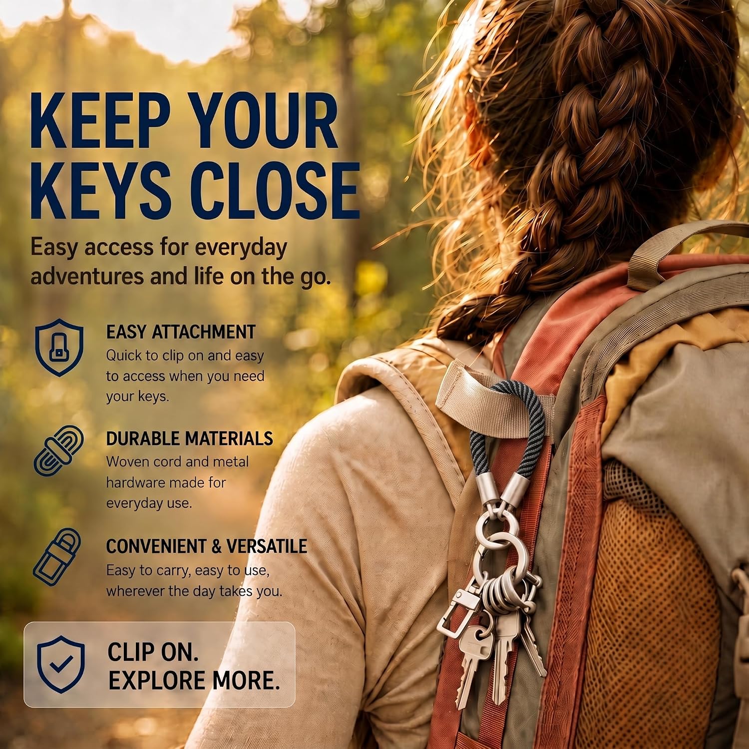 11-Piece DIY Keychain Kit, Braided Phone Lanyard & Car Key Chain image 4