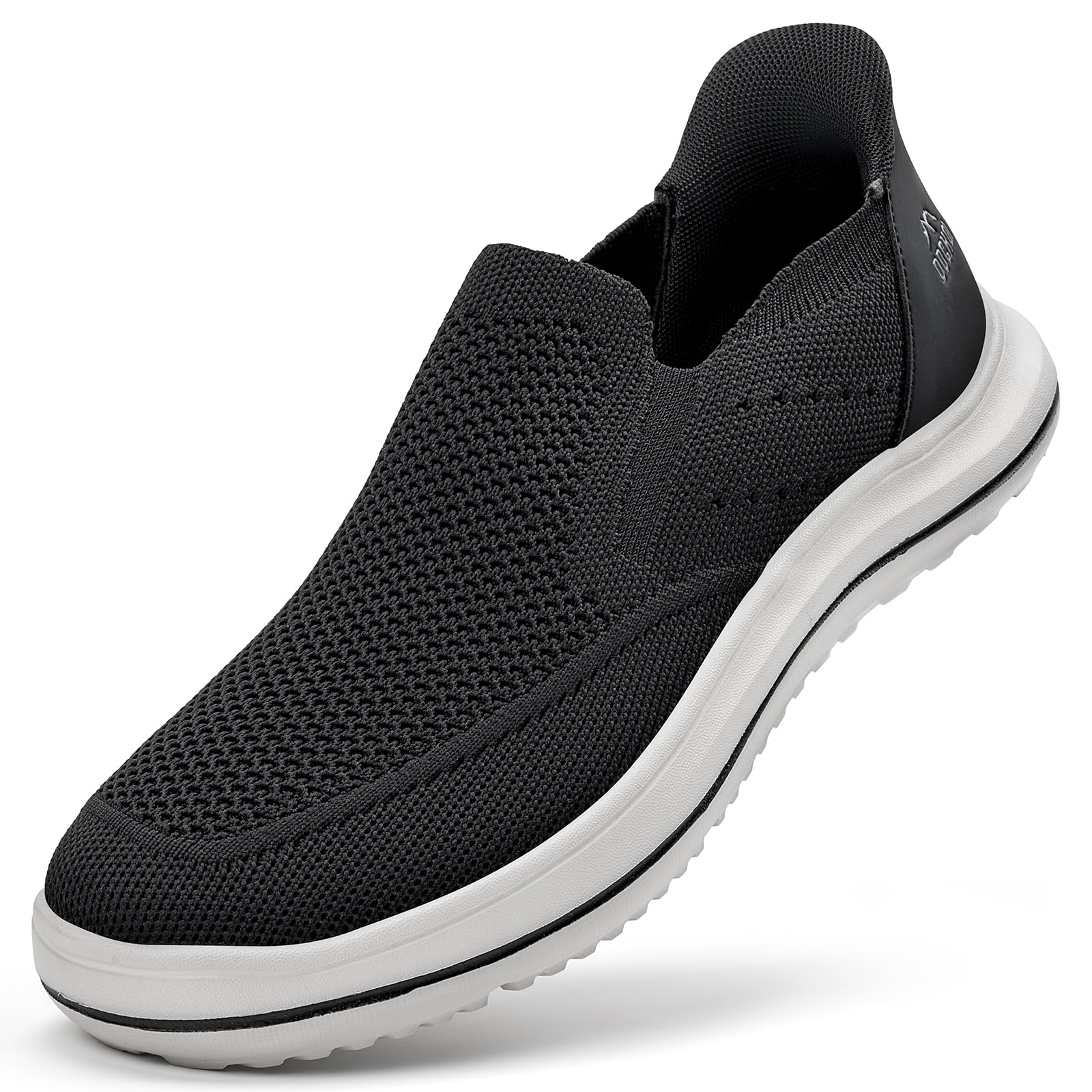 ODCKOI Men’s Hands Free Slip On Walking Shoes Lightweight Athletic Non Slip Sneakers Comfortable Breathable Knit Slip in Casual Shoes