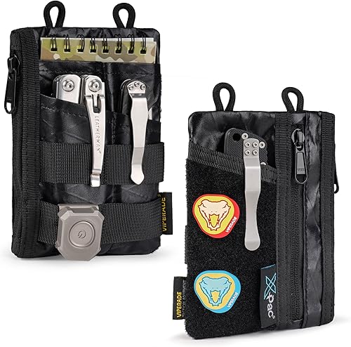 Miniatura 1 de VIPERADE VE18 EDC - Bolsa organizadora de bolsillo para hombres, bolsa organizadora de bolsillo EDC, 3 ranuras con 2 bolsillos con cremallera, bolsa