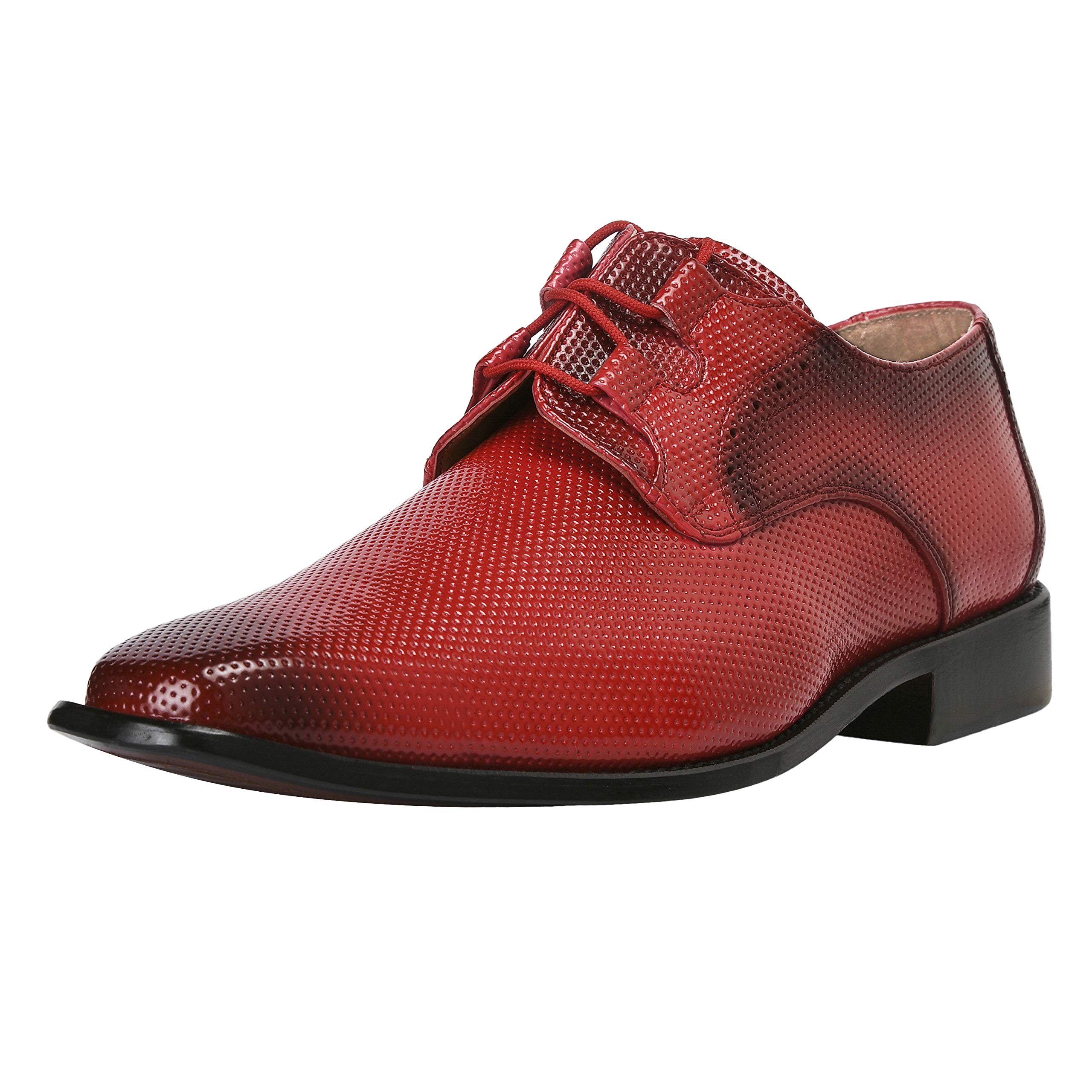 Mens Genuine Leather Classic Tread Design Lace Up Oxford Dress Shoes