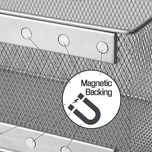 Miniatura 3 de YBM HOME Organizador de almacenamiento magnético con 16 imanes fuertes para escritorio de metal, nevera, pizarra blanca y accesorios de casillero de
