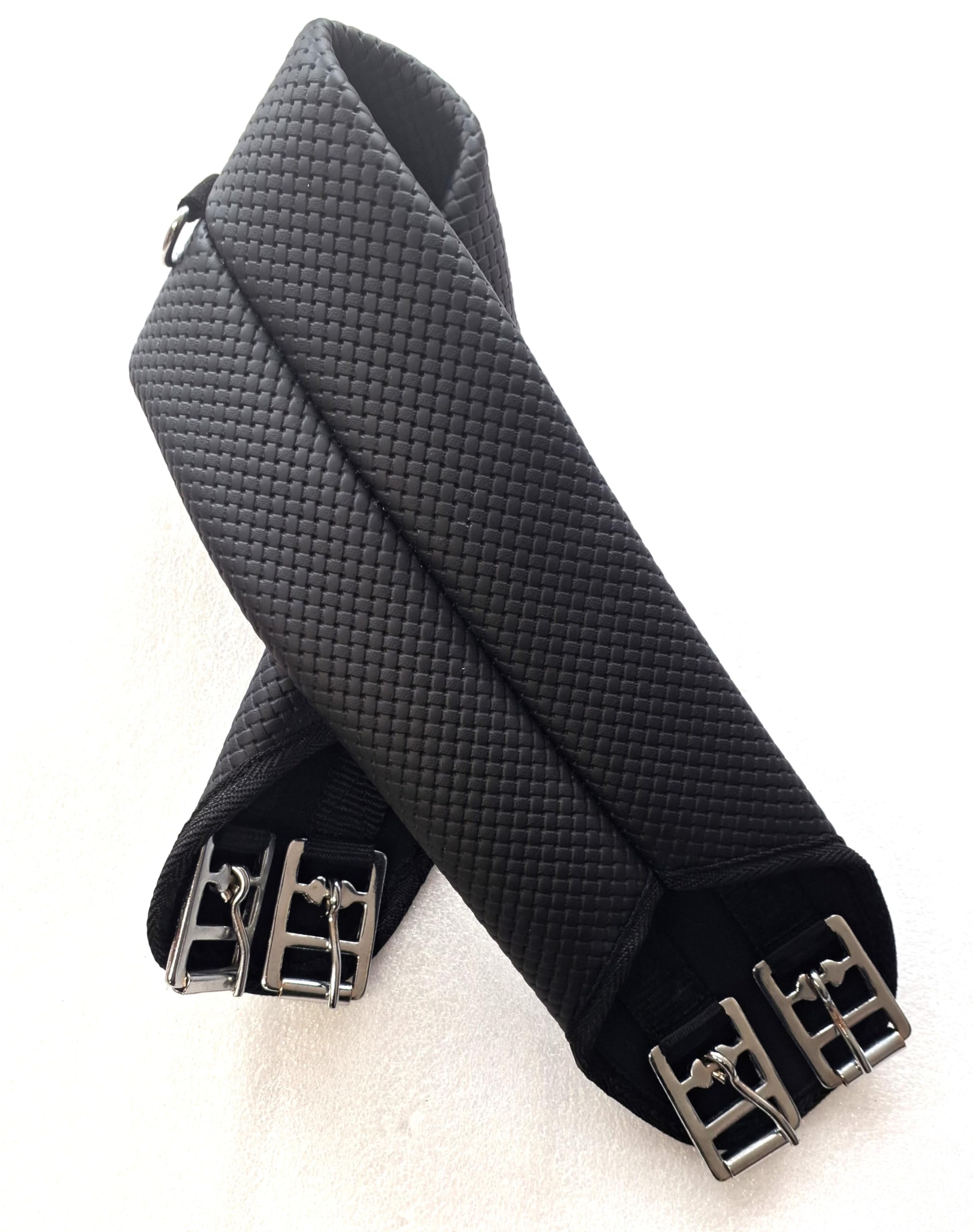Cwell Equine New Super Soft Neoprene Dressage Girth SS ROLLER BUCKLES BLACK 30"