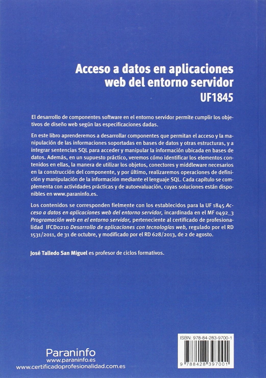 Acceso a datos en aplicaciones web del entorno servidor