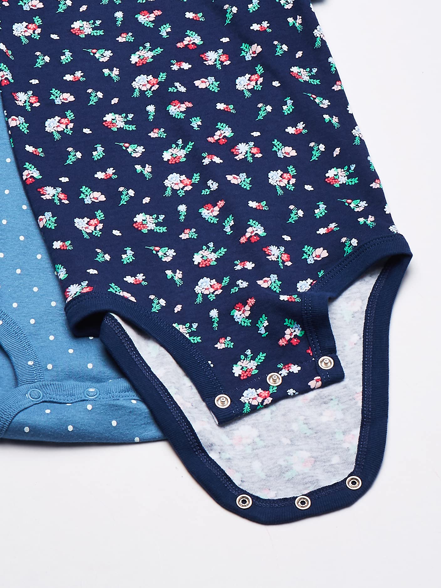 Carter's Baby Girls' 8 Pack Short Sleeve Bodysuits, Floral dot, 6 Months