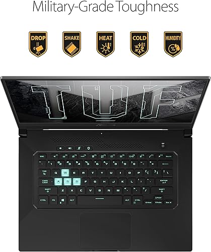 Miniatura 7 de ASUS TUF Dash 15 (2021) Ultra Slim Gaming Laptop, 15.6 pulgadas 144Hz FHD, GeForce RTX 3050 Ti, Intel Core i7-11370H, Memoria RAM DDR4 8GB, SSD NVMe