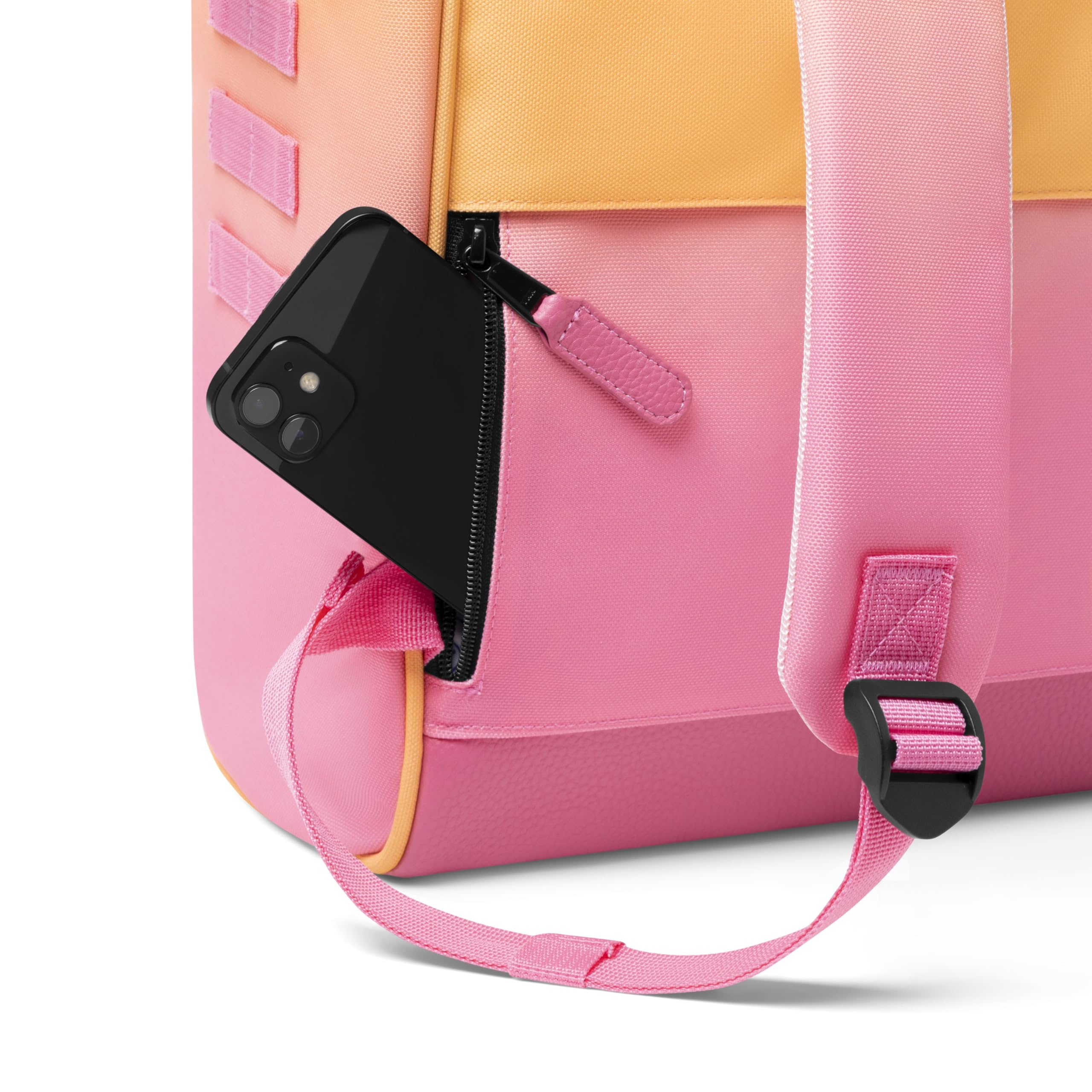CABAIA - Sac à Dos Adventurer Cabourg - Large 23L - Déperlant - Compartiment Ordinateur Portable 15" - 2 Poches - Certifié Vegan - Sac Voyage, Affaires, École pour Homme et Femme - Rose