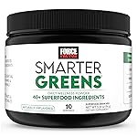 Force Factor Smarter Greens Daily Wellness Powder, Greens Superfood Powder to Support Gut Health, Bloating & Digestion, with 40+ Superfoods, 125 Million CFUs of Probiotics, Unflavored, 10 Servings