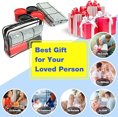 Miniatura 7 de Juego de damas gigantes  Tablero de juego de Tic Tac Toe 3 en 1 para adultos y niños con 24 piezas a cuadros alfombra reversible  Juegos para