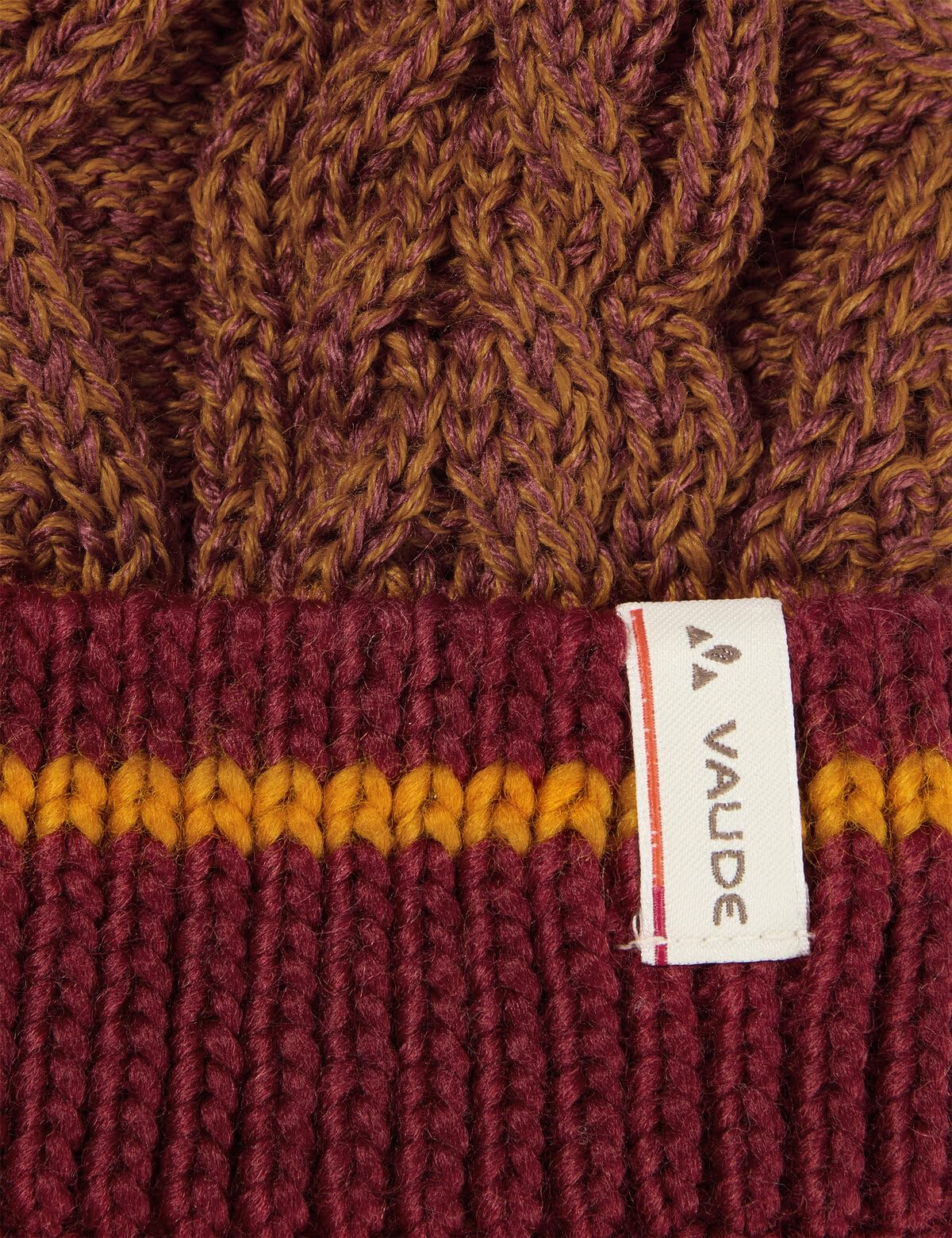 VAUDE Kinder Mütze Kids Cornua Beanie III, warm und elastisch, mit weichem Fleece-Innenfutter, Carmine, L