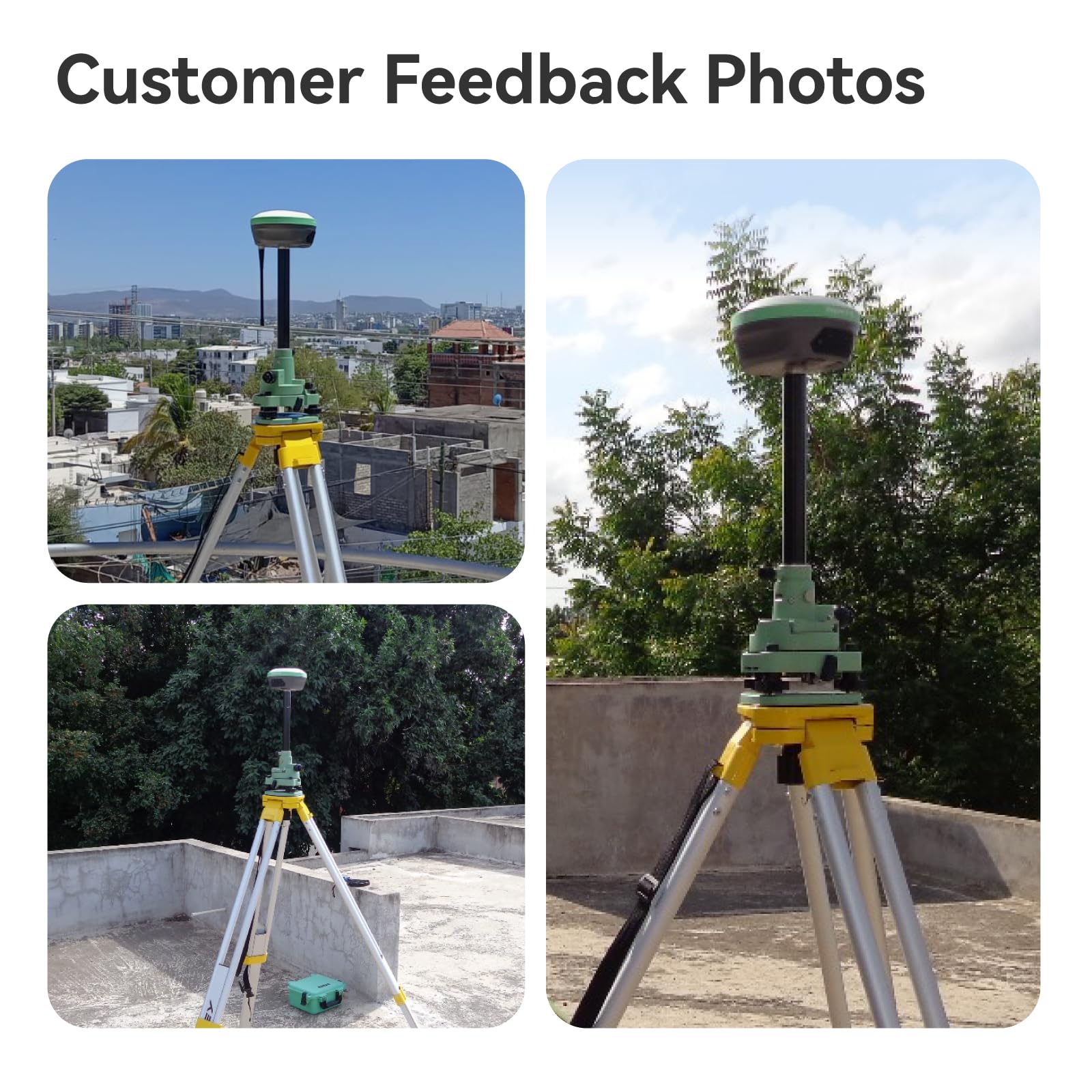 Tribrach y adaptador de topografía, base RTK verde de tres mandíbulas con plomada óptica, rosca de 5/8 pulgadas para GNSS GPS RTK y base de objetivo óptico de prisma de estación total
