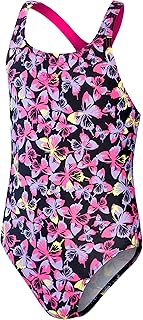 Traje de baño para niña, color negro y rosa