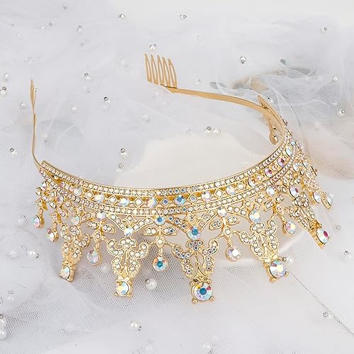 Miniatura 2 de COCIDE Tiaras para mujer, coronas para mujer, tiaras y coronas para mujer, corona de reina, tiara de princesa para niñas, diamantes de imitación,