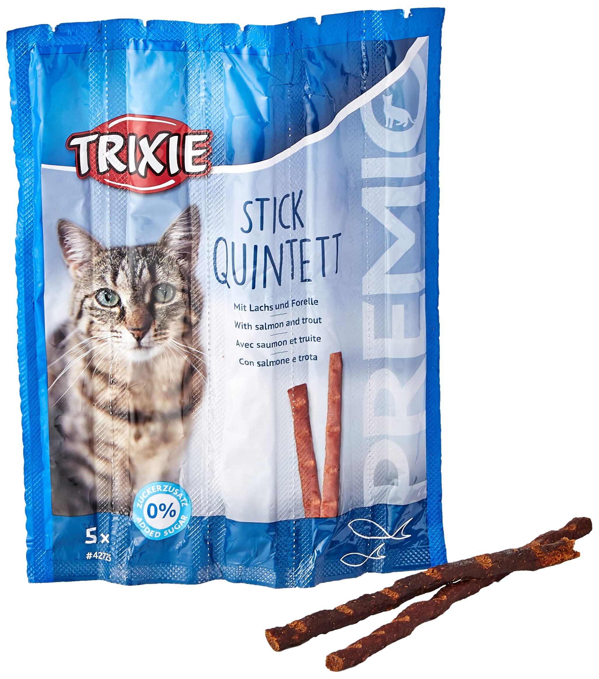 Sponsored Ad – Trixie Premio Stick Quintett Salmon & Trout Cat Treats 5×5g