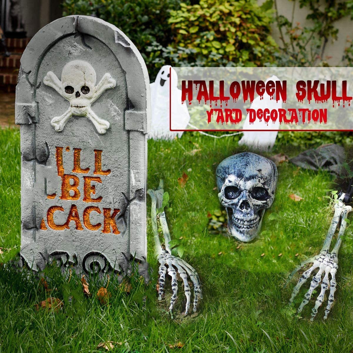 Boze skelet beeldjes Halloween skelet beelden schedel geest